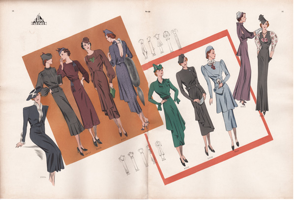 vintage French fashion prints